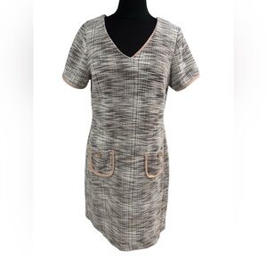 Connected Gray and Pink Women's Formal Knee Length Dress- size 12